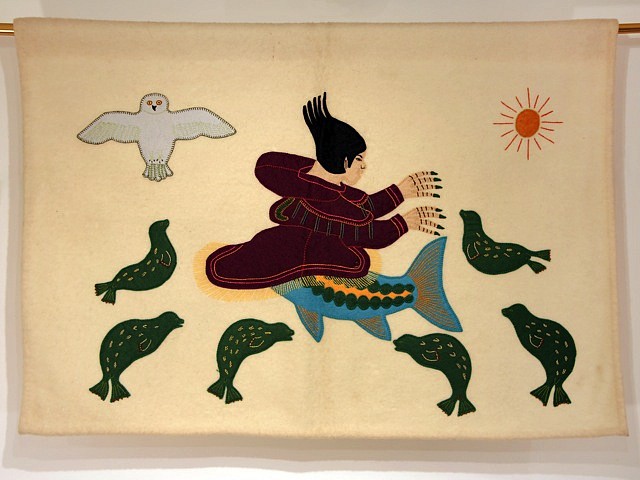 Inuit Anonymous, Sedna and her creatures
Duffle cloth, 38 x 26 1/4 in. (96.5 x 66.7 cm)
SOLD
01012-1