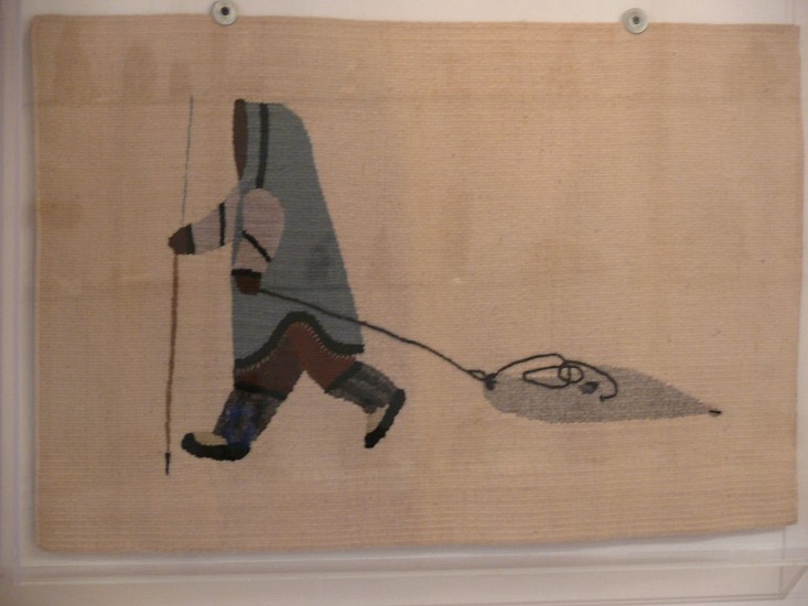 Elisapee Ashulutak, Hunter with seal
Tapestry, 19 1/2 x 29 1/2 in. (49.5 x 74.9 cm)
SOLD
01008-1