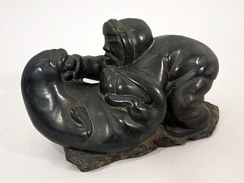 Work: Hunter with otter