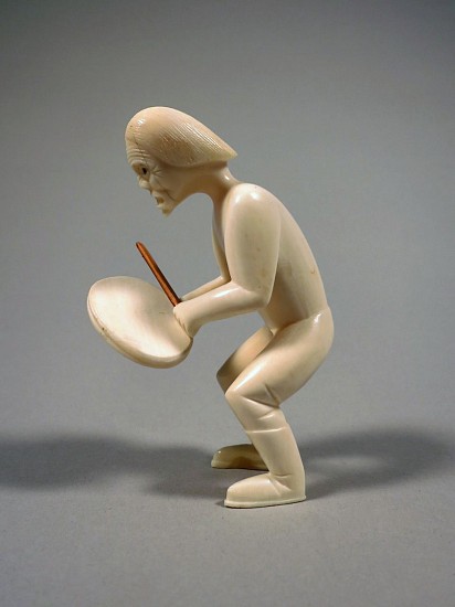 Greenland Anonymous, Drum dancer, 1920-1929
ivory, 4 1/2 x 1 1/2 x 2 3/4 in. (11.4 x 3.8 x 7 cm)
Ex. Traskos collection
01109-2