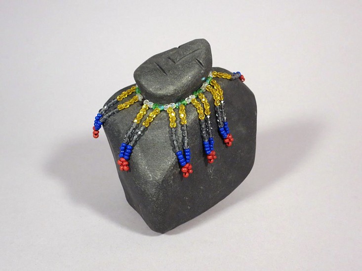 Mary Tasseor, Beaded woman
Stone, beads, 4 3/4 x 4 x 4 1/2 in. (12.1 x 10.2 x 11.4 cm)
00732-1
Sold