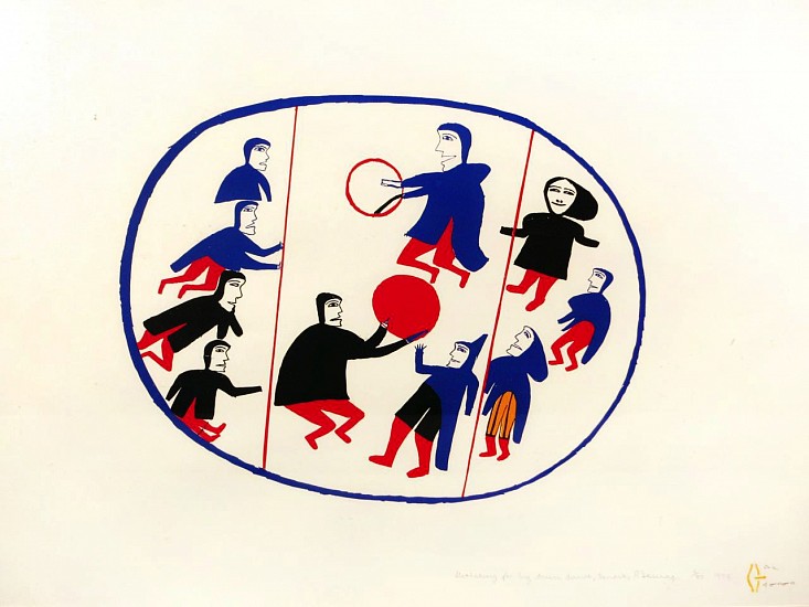 Jessie Oonark, Gathering for Big Drum Dance, 6/50
Lithograph, 21 5/8 x 29 3/4 in. (55 x 75.7 cm)
00942-1