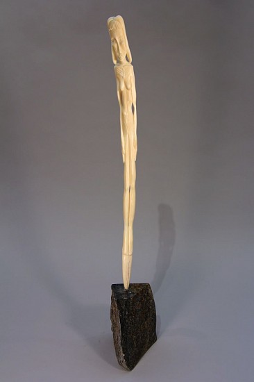 Susie Silook, Goddess, 2005
ivory, Stone base, 24 x 1 1/2 x 1 in. (61 x 3.8 x 2.5 cm)
Base is 6 x 6 3/4 x 5 inches
00094-1