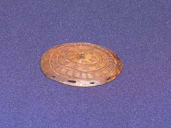 19th & 20th C Alaskan Anonymous - Oval domed piece with geometric pattern