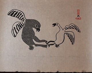 Work: Owl attacking snow goose, 10/50, 1961/8